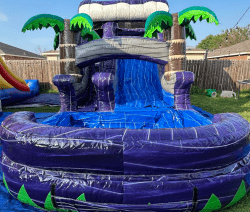 New20Waterslide20Front 1746035128 15-Foot Purple Splash Tropical Waterslide (NEW 2025)