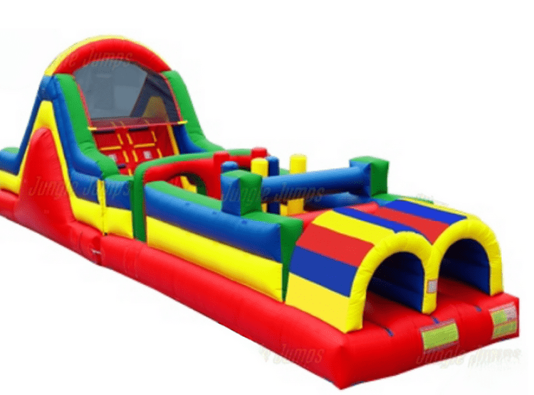 40-Foot Multi-Colored Inflatable Obstacle Course